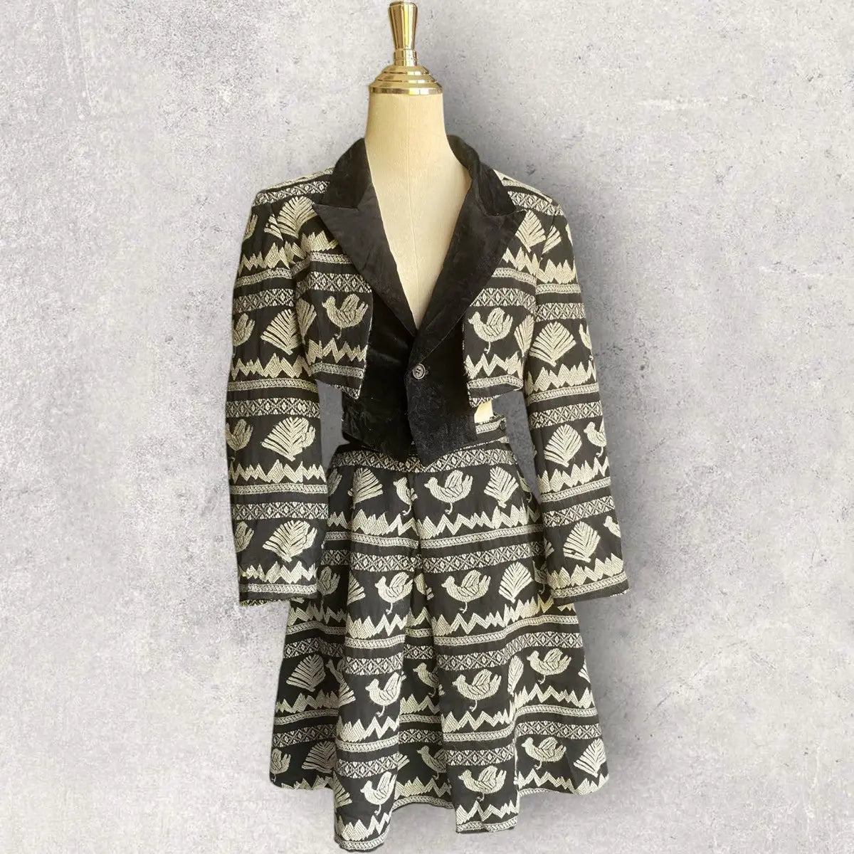 Comme des Garcons : Vintage Fall 1989 Set Cropped Jacket and Skirt