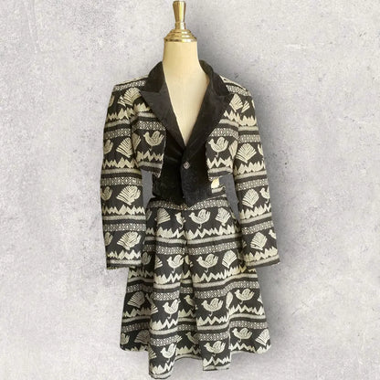 Comme des Garcons : Vintage Fall 1989 Set Cropped Jacket and Skirt