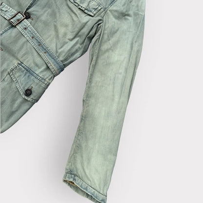 Prada - SS05 Runway Worn Denim Military Belted Back Jacket