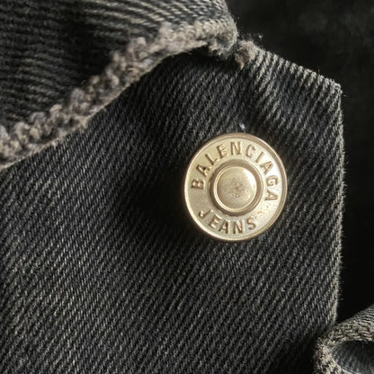 Balenciaga - Logo Spray Oversize Trucker Denim Jacket