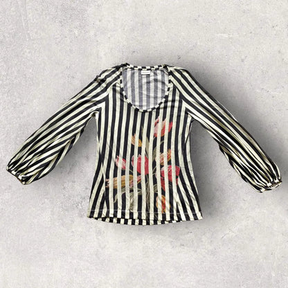 Dries Van Noten - Floral Stripes Tunic Blouse