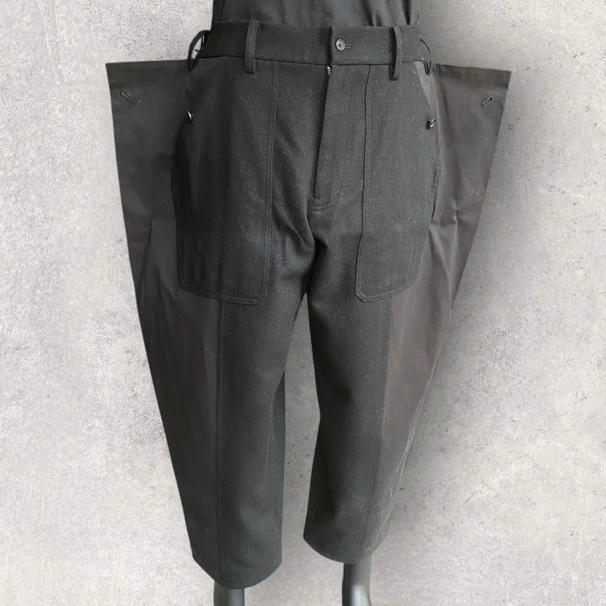 Yohji Yamamoto - 1/10 Flannel Waist Adjustable vertical joint pants