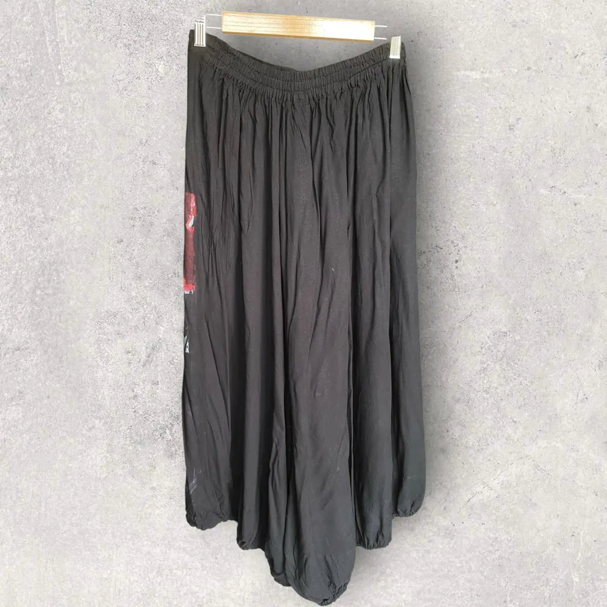 Yohji Yamamoto - Y’s Rayon Eiffel Tower Print Wide Leg Pants