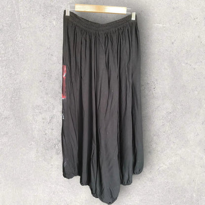 Yohji Yamamoto - Y’s Rayon Eiffel Tower Print Wide Leg Pants