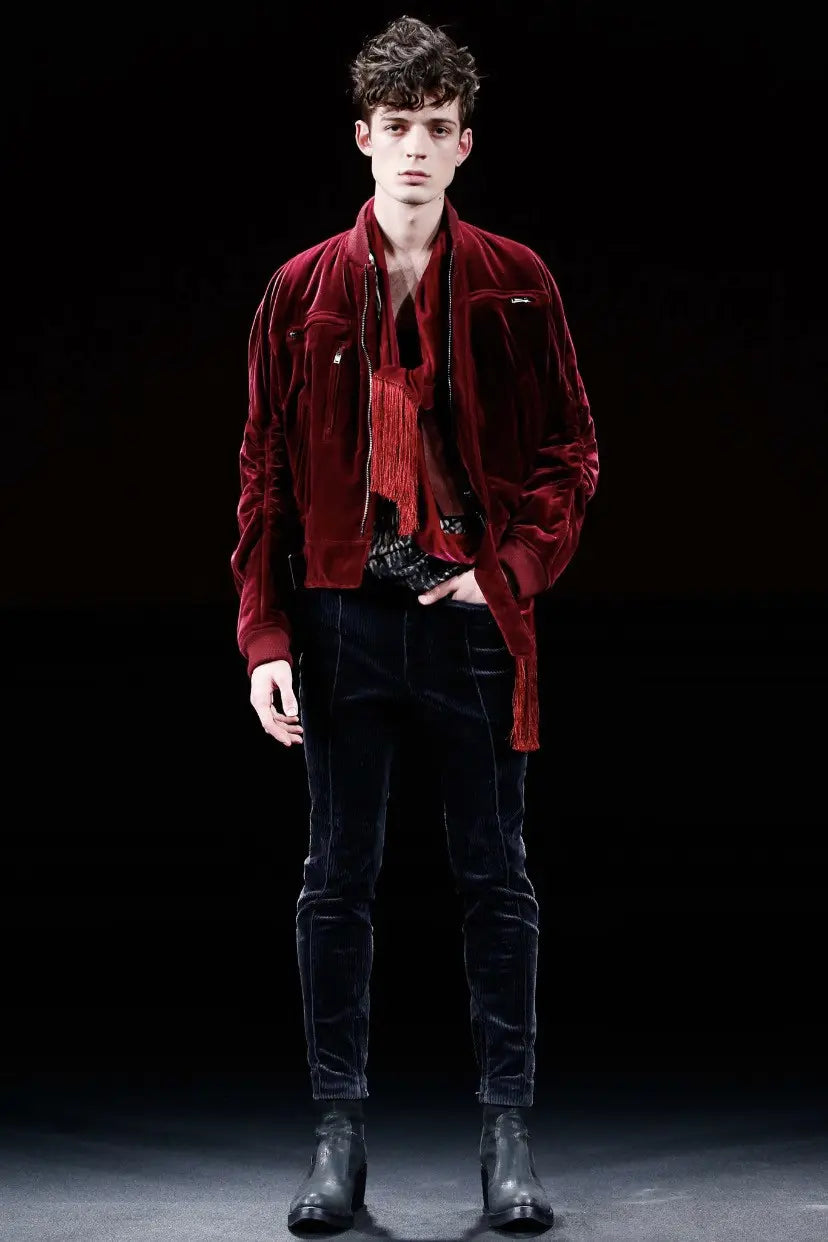 Haider Ackermann - FW15 Haider Ackermann Green Corduroy Skinny Pants