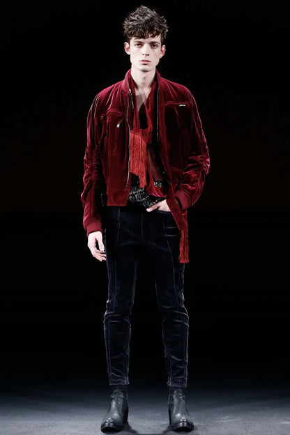 Haider Ackermann - FW15 Haider Ackermann Green Corduroy Skinny Pants