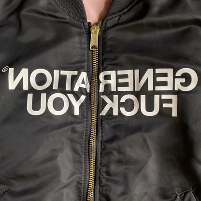 Supreme × Undercover : AW16 Generation Fuck You MA1 Bomber Jacket