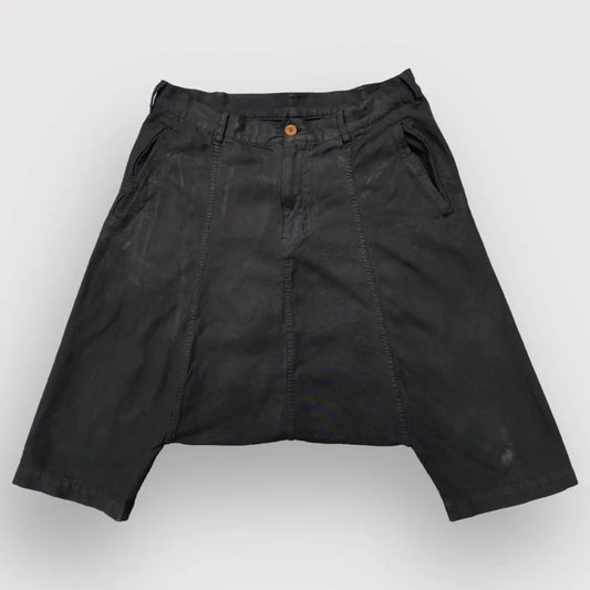 Comme des Garcons - SS10 Black Poly Drop Crotch Shorts