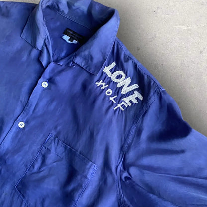 Comme des Garcons - SS07 Garment Dye Rayon Lone Wolf Shirt