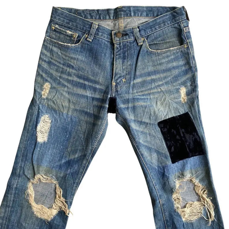 Number (N)ine : AW03 Touch Me I’m Sick Patchwork Crash Jeans