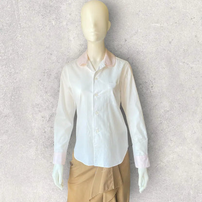 Comme des Garcons - Pink Contrast Peter pan Collar Shirt