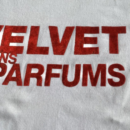 Comme des Garcons - Vintage 1995 Red Velvet Parfums T Shirt