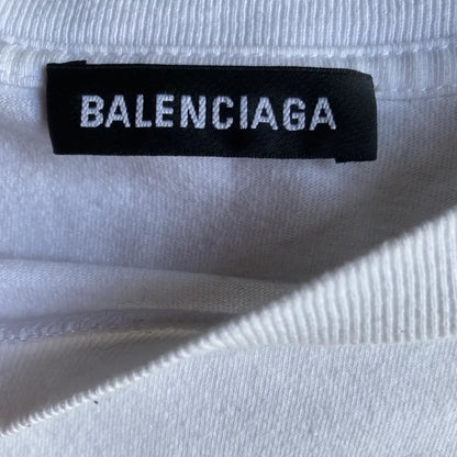 Balenciaga - Lipstick Cursive Logo Oversize T Shirt Fit L