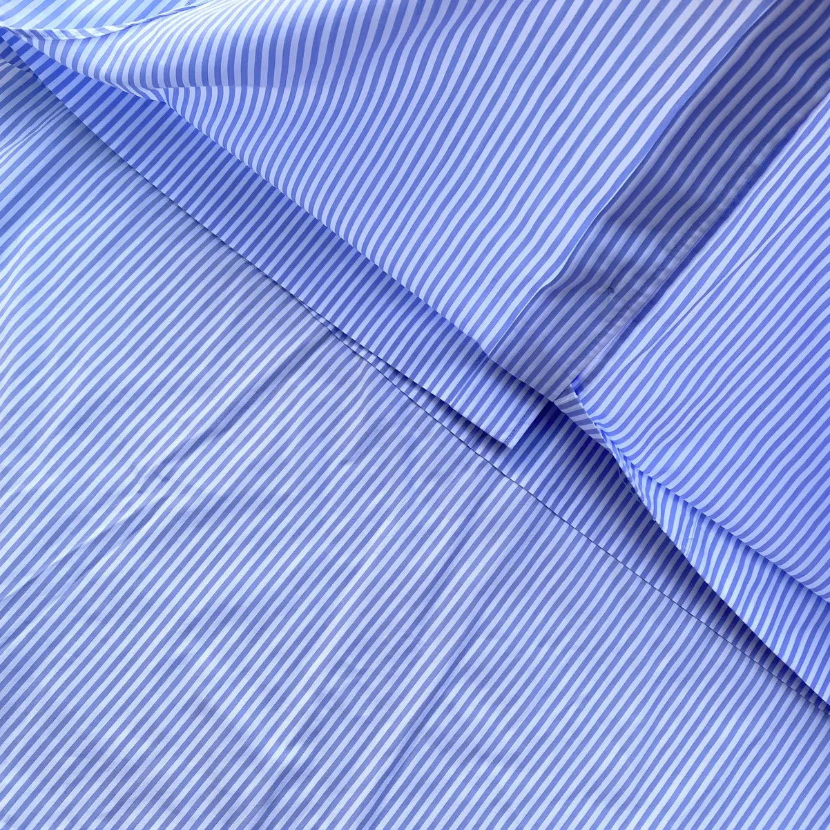 Vetements - SS19 Blue Stripes Oversized Cropped Shirt