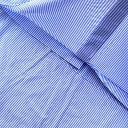 Vetements - SS19 Blue Stripes Oversized Cropped Shirt