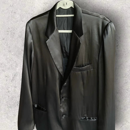 Yohji Yamamoto - AW98 Black Shiny Blazer “Dolls Movie”