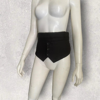 Yohji Yamamoto - Half Lower Vest With Back Strap Belt