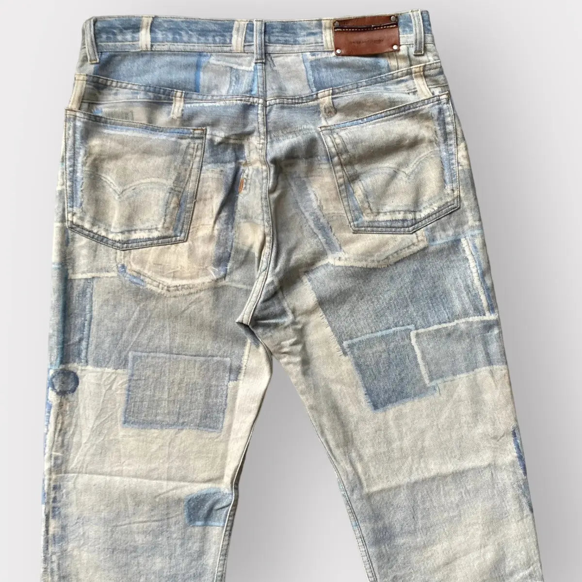Dries Van Noten - SS17 trompe l'oeil Patchwork Jeans