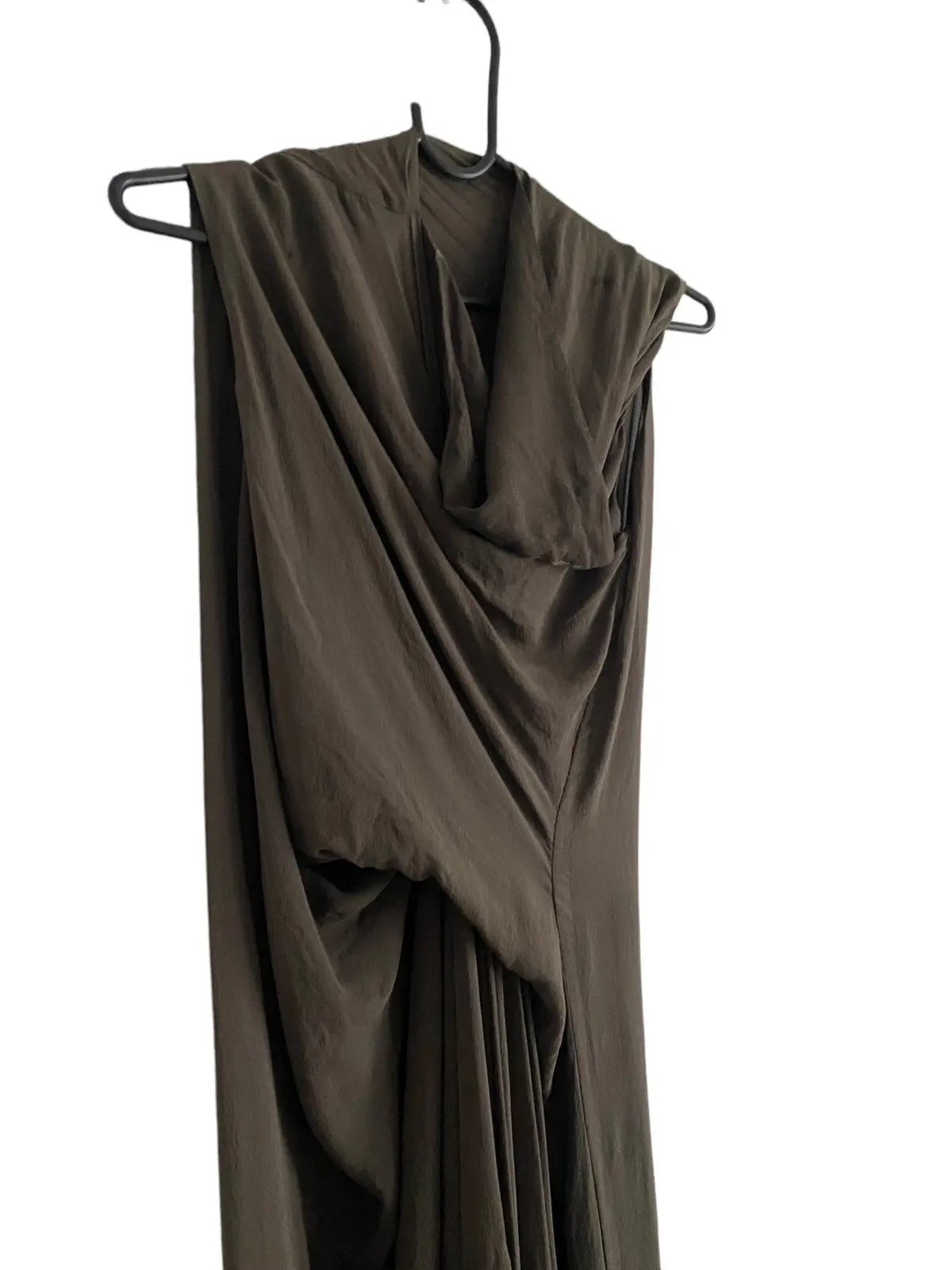 Rick Owens - SS12 NASKA brown tornado dress with draping and pleats