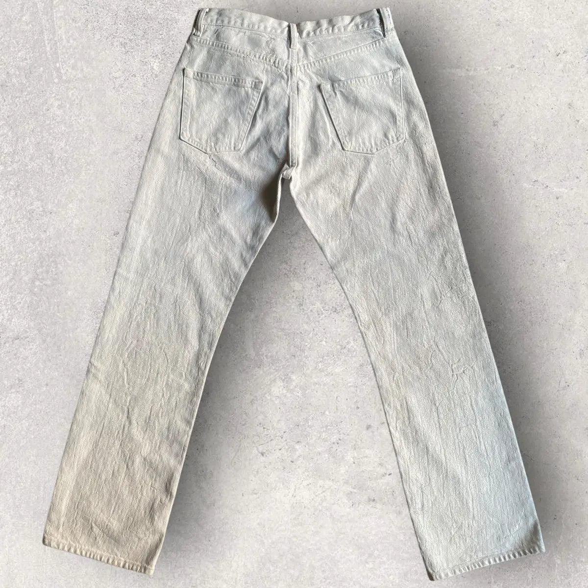 Maison Margiela - Margiela White Painted Denim