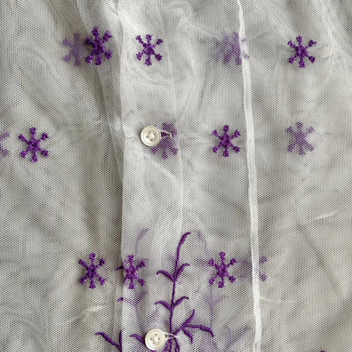 Bode - Mesh Embroidered Shirt