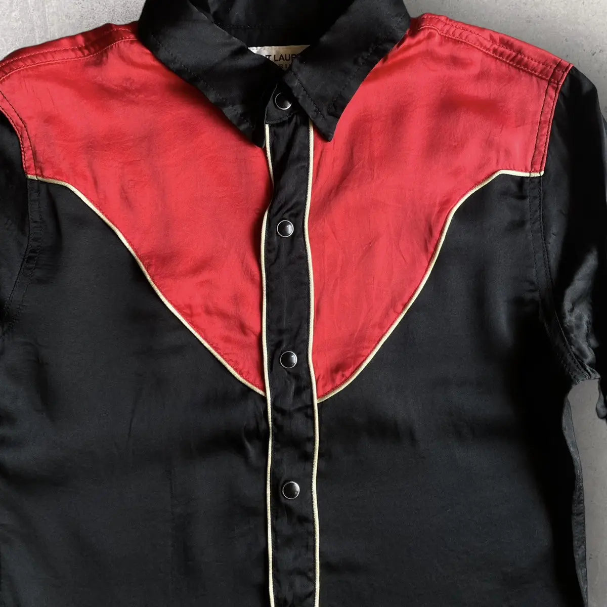 Saint Laurent Paris - Fall 2016 Silk Western Shirt by Hedi Slimane