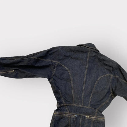 Alaia - Vintage AW85 Azzendine Alaia Denim Motorcycle Zipper Dress