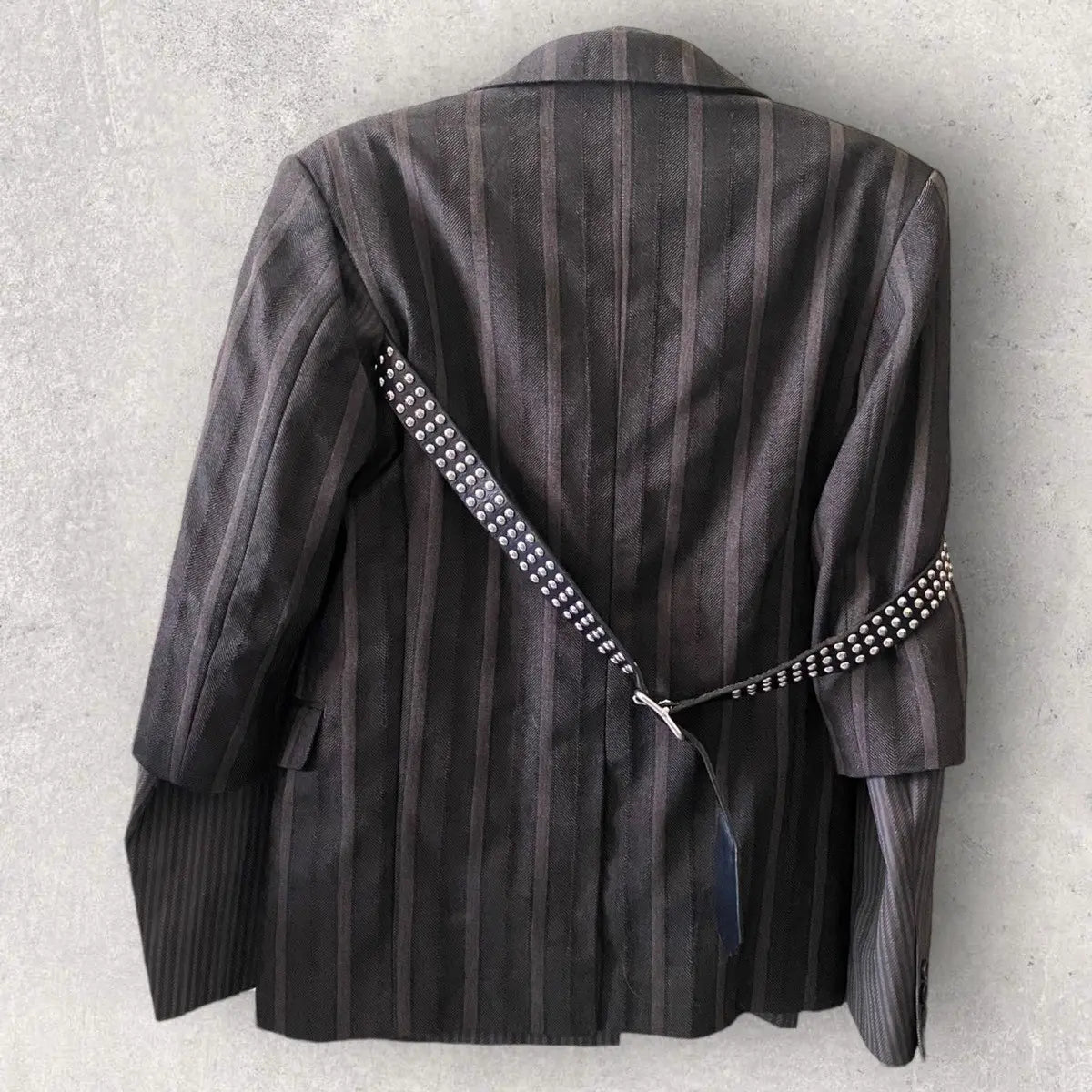 Comme des Garcons : Vintage Fall00 Double Layer Blazer With Bondage Stud Strap