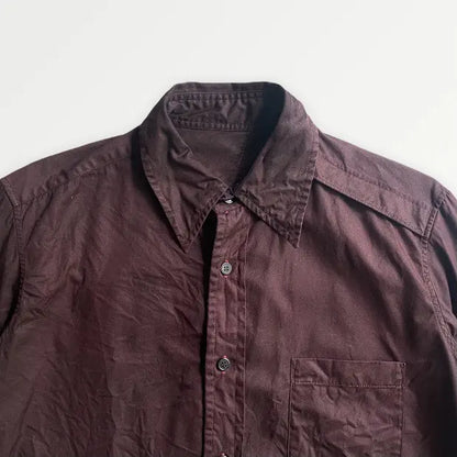 Yohji Yamamoto - Y’s Object Dye Diagonal Back Open Details Shirt