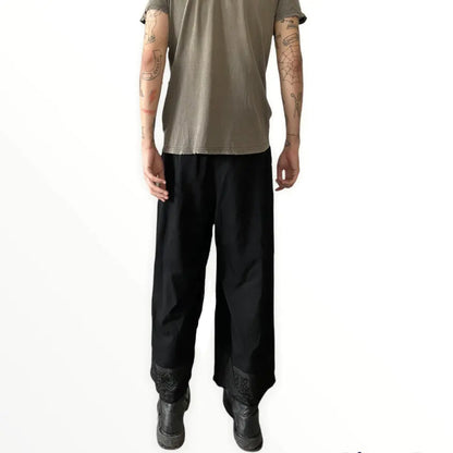 Yohji Yamamoto - Y’s Black Wool With Rayon Hem Replax Fit