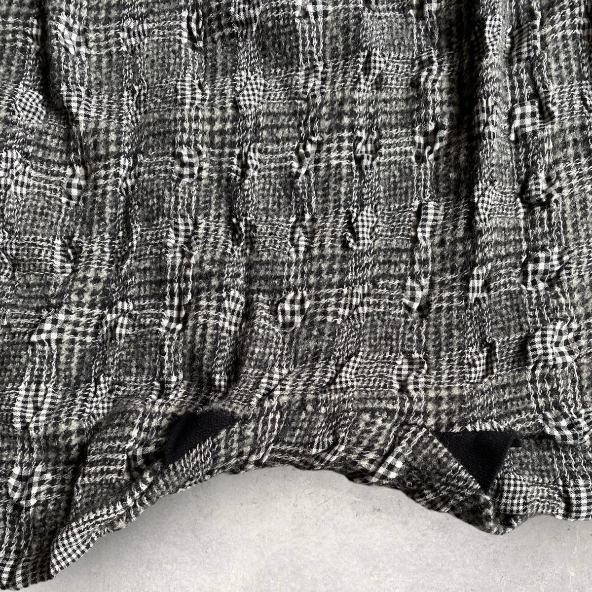 Yohji Yamamoto - Y’s Houndstooth Mix Plaid Drop Crotch Shorts